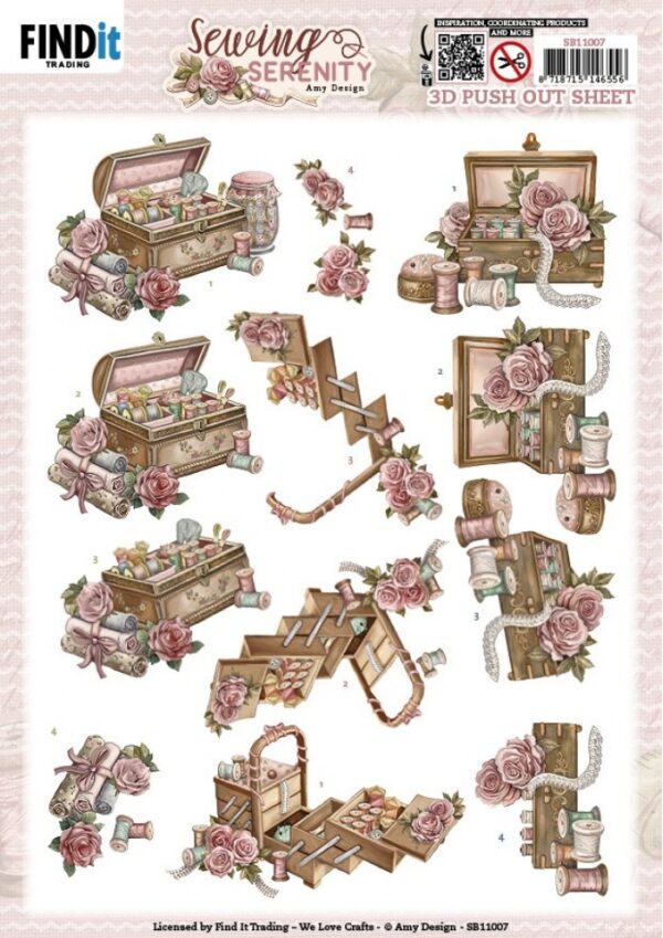 Push-out sheet - 3D - Amy Design - Sewing Serenity - SB11007