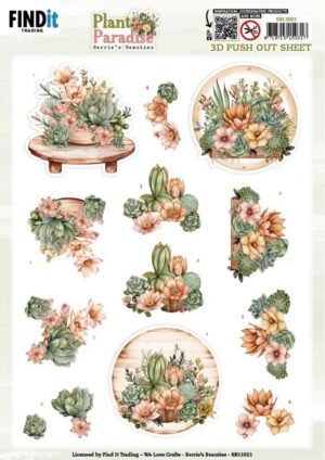 Push-out sheet - 3D - Berrie's Beauties - Plant Paradise - SB11021