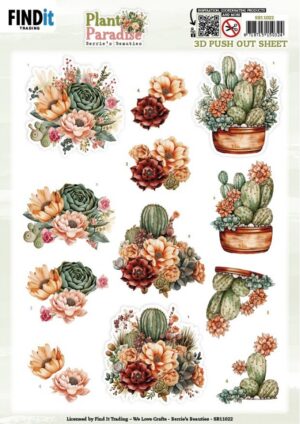 Push-out sheet - 3D - Berrie's Beauties - Plant Paradise - SB11022