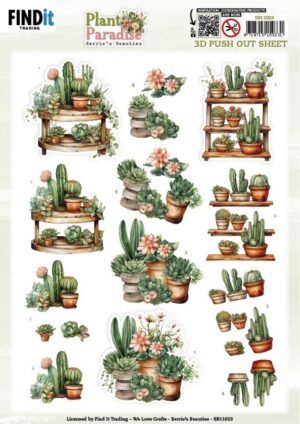 Push-out sheet - 3D - Berrie's Beauties - Plant Paradise - SB11023