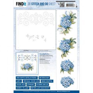 knipvel-3D - Berries Beauties - Blue Hydrangeas 1 - STDOHS10003