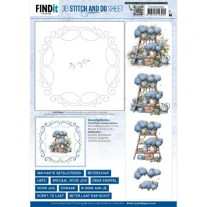 knipvel-3D - Berries Beauties - Blue Hydrangeas 2 - STDOHS10004