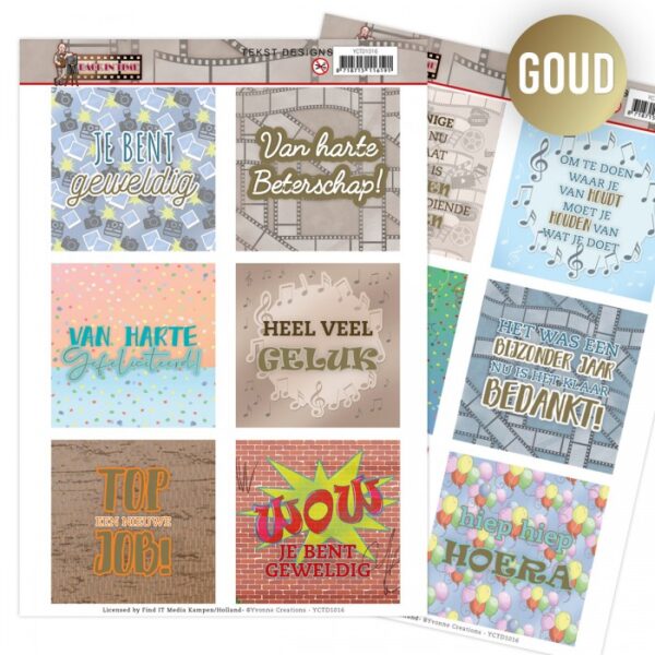 Push-out sheet - 3D - Yvonne Creations - Back in Time - YCTD1016