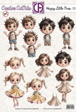 Push-out sheet - 3D - Creative Cut Outs - Happy Little Ones 01
