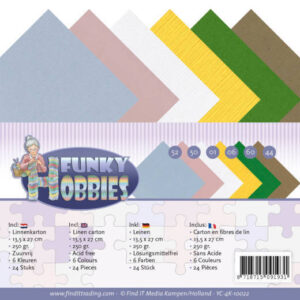 Linnen Kaartenkarton - Yvonne Creations - Funky Hobbies - YC-4K-10022