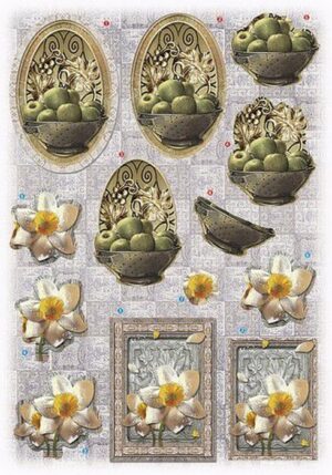 Push-out sheet-3D - Joy! Crafts - Bloemen & Fruit - 6013/0613