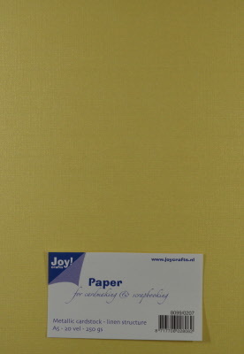 Joy! Crafts Paper Metallic Karton met Linnen Structuur Crème