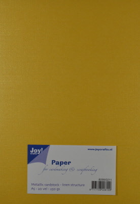 Joy! Crafts Paper Metallic Karton met Linnen Structuur Geel