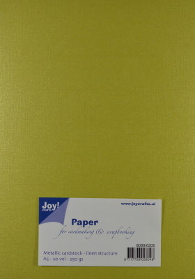 Joy! Crafts Paper Metallic Karton met Linnen Structuur Kaki