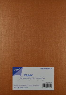 Joy! Crafts Paper Metallic Karton met Linnen Structuur Koper
