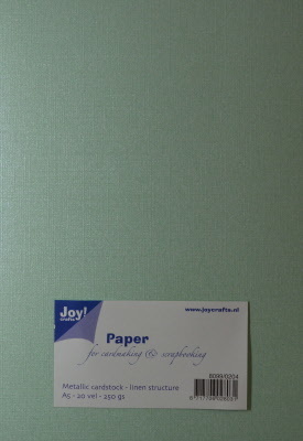 Joy! Crafts Paper Metallic Karton met Linnen Structuur Lichtgroen