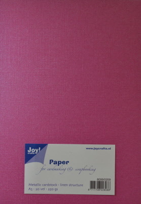 Joy! Crafts Paper Metallic Karton met Linnen Structuur Lila