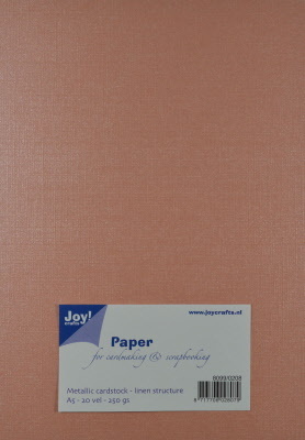 Joy! Crafts Paper Metallic Karton met Linnen Structuur Roze