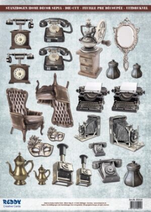 Push-out sheet- Reddy - Home Decor Sepia