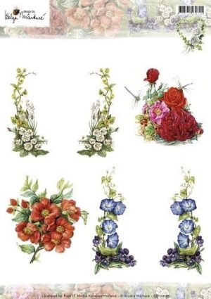 knipvel-3D- Studie Martare - Bloemen - CD10698