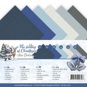 Linnen Kaartenkarton - Amy Design - The feeling of christmas - AD-A5-10012