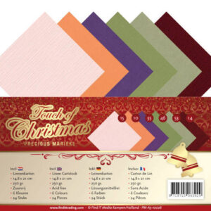 Linnen Kaartenkarton - Precious Marieke - Touch of Christmas - PM-A5-10026