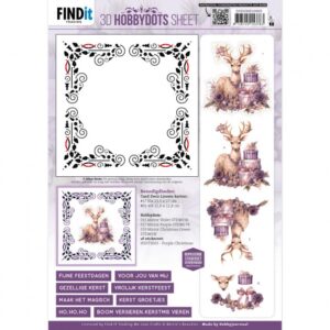 knipvel-3D - Berries Beauties - Pastel Purple Christmas 1 - DODOHS10005