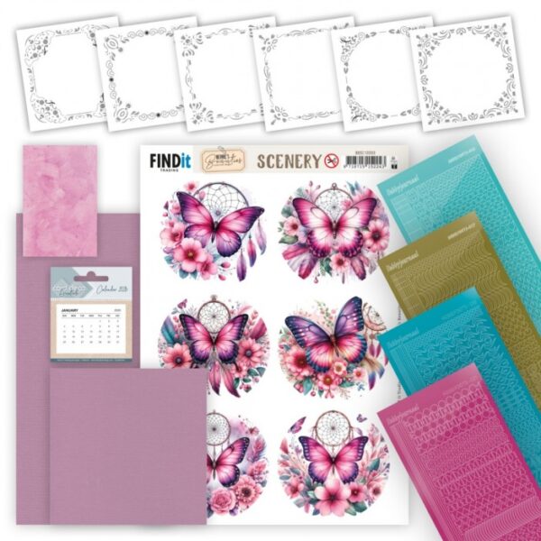 Hobbydots Pinwheel Kalender - Berries Beauties - Butterflies