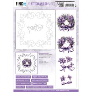 knipvel-3D - Berries Beauties - Pastel Purple Christmas 1 - STDOHS10005