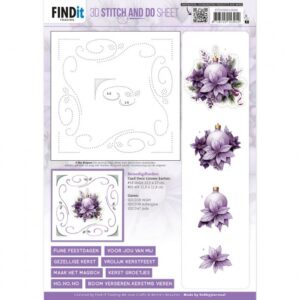 knipvel-3D - Berries Beauties - Pastel Purple Christmas 2 - STDOHS10006
