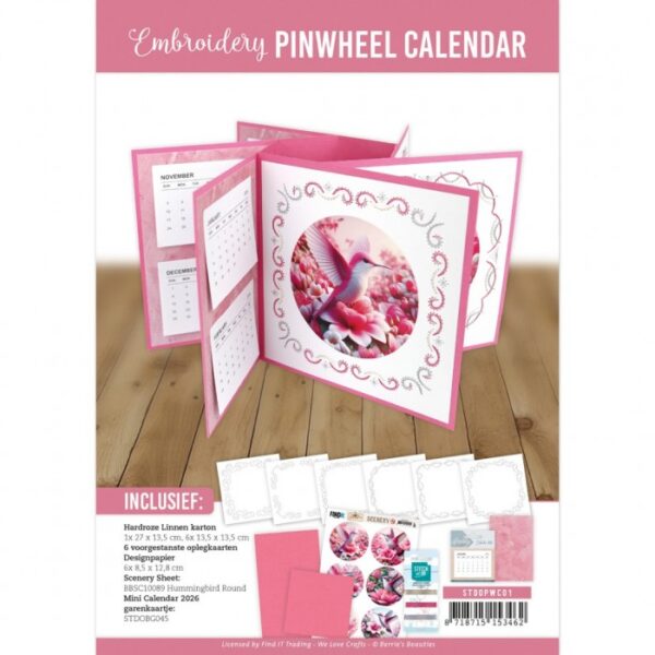 Hobbydots Pinwheel Kalender - Berries Beauties - Hummingbird round