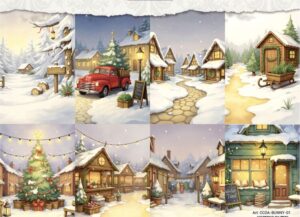 Creative Cut Outs Paperpack - Snowy Bunnies 01