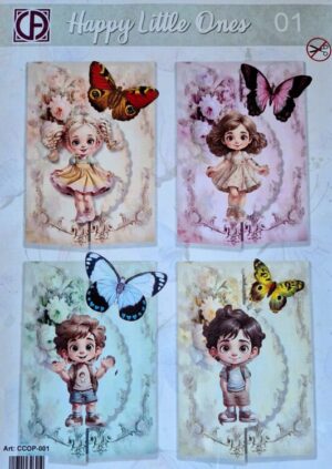 Happy Little Ones 3D Kaarten set 01 met 4 kaarten