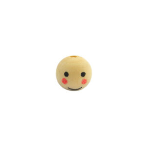 Pracht Houten ballen met Glimlachend Gezicht 20 mm (5 stuks)