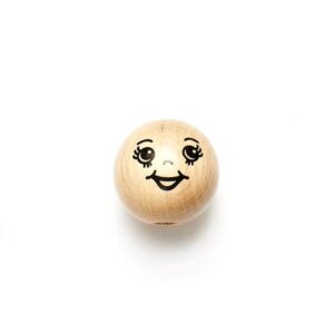 Pracht Houten ballen met Gezicht 25 mm (3 stuks)