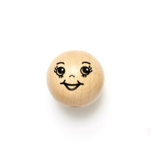 Pracht Houten ballen met Gezicht 30 mm (2 stuks)