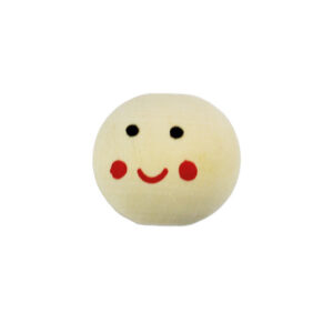 Pracht Houten ballen met Lachend Gezicht 20 mm (5 stuks)