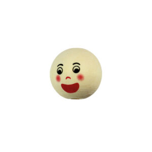 Pracht Houten ballen met Gezicht 21 mm (5 stuks)