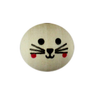 Pracht Houten ballen met Kattengezicht 20 mm (5 stuks)
