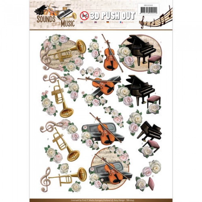 Push-out sheet - 3D - Amy Design - Sounds of Music - SB10243