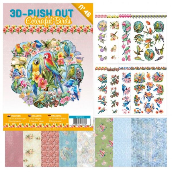 3D Push-Out Book 46 Colourful Birds