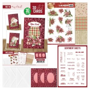 3D Velvet Cards A6 - Merry And Bright