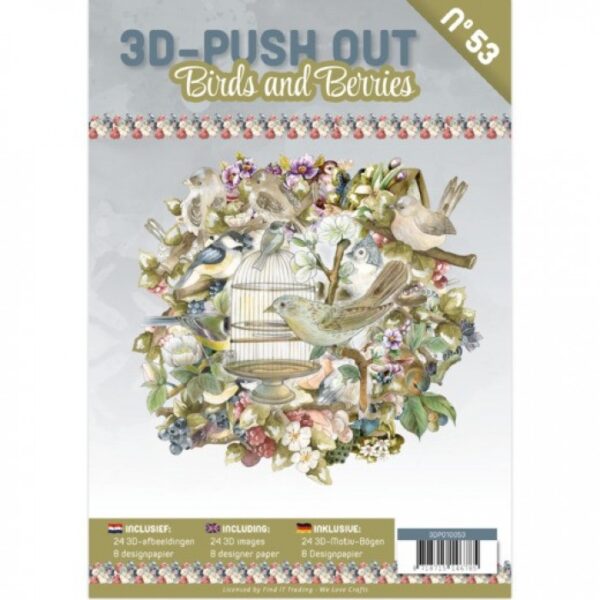3D Push-Out Book 53 Birds and Berries