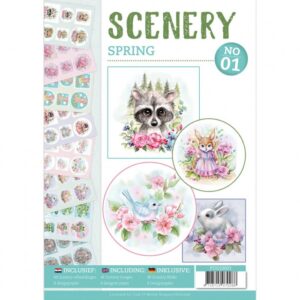 3D Push-Out Book Scenery Nr. 01 Spring