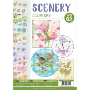 3D Push-Out Book Scenery Nr. 02 Flowery