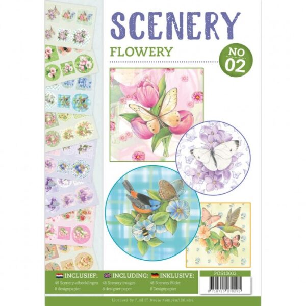 3D Push-Out Book Scenery Nr. 02 Flowery