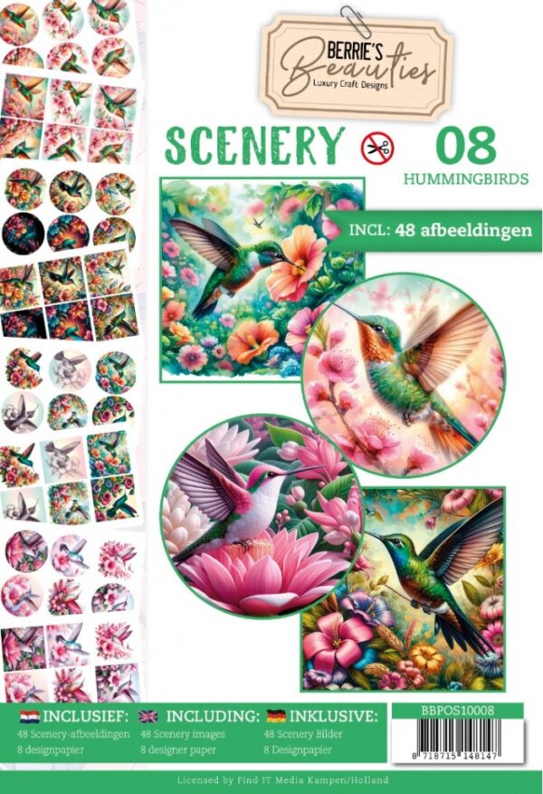 Push-Out Book Scenery Nr. 08 Hummingbirds
