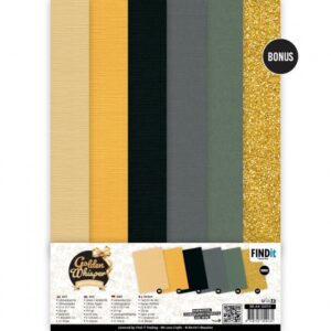 Linnen Kaartenkarton - Berries Beauties - Golden Whisper - 21 x 29,7 cm