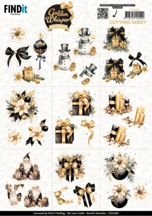 knipvel-3D- Berries Beauties - Golden Whisper - Mini - CD12289