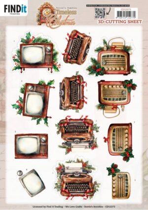 knipvel-3D- Berries Beauties - Timeless Christmas: Timeless Devices - CD12373