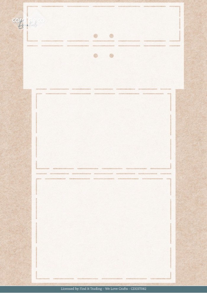 Card Deco Essentials Stencil Golden Present (29,7 x 17 cm)