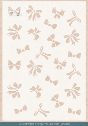 Card Deco Essentials Stencil Golden Bows (14,8 x 21 cm)
