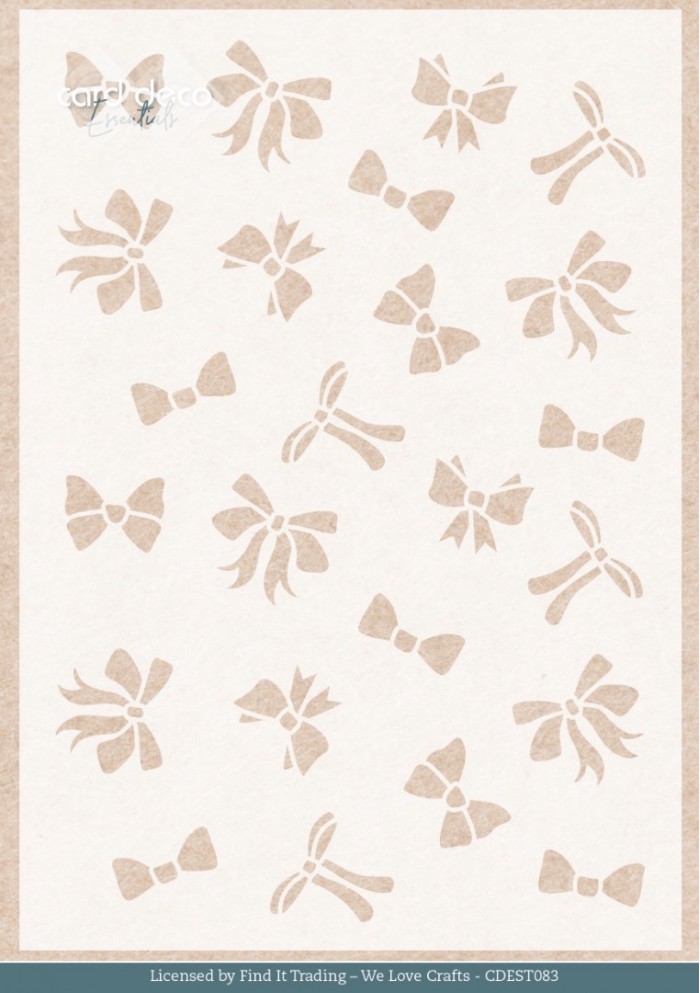 Card Deco Essentials Stencil Golden Bows (14,8 x 21 cm)