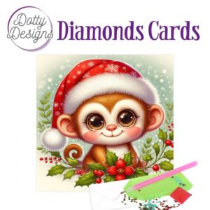 Diamond Painting Dotty Design Diamonds Cards | Christmas Monkey