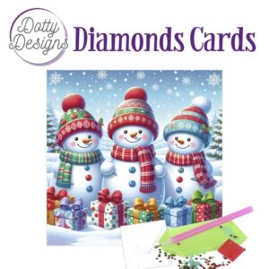 Diamond Painting Dotty Design Diamonds Cards | Snowmen